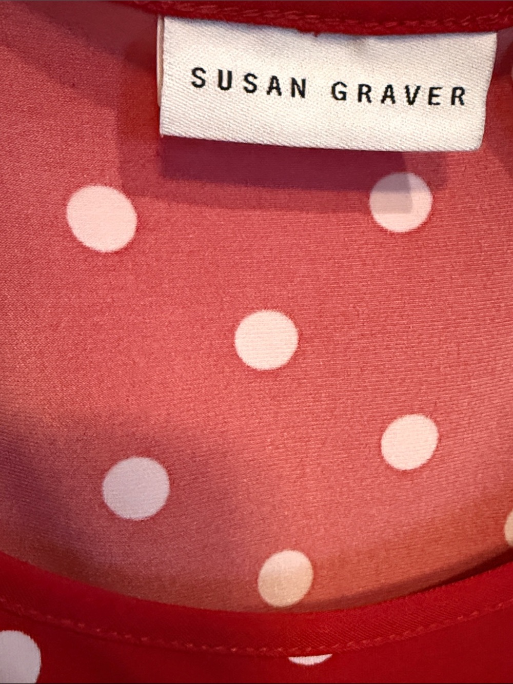 Susan Graver Red Polka Dot Sleeveless Swing Dress - Picture 4 of 13